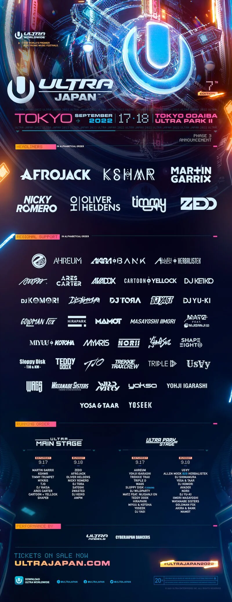 ULTRA Japan Unveils Daily Stage Programming and Announces RESISTANCE Tokyo Headliners